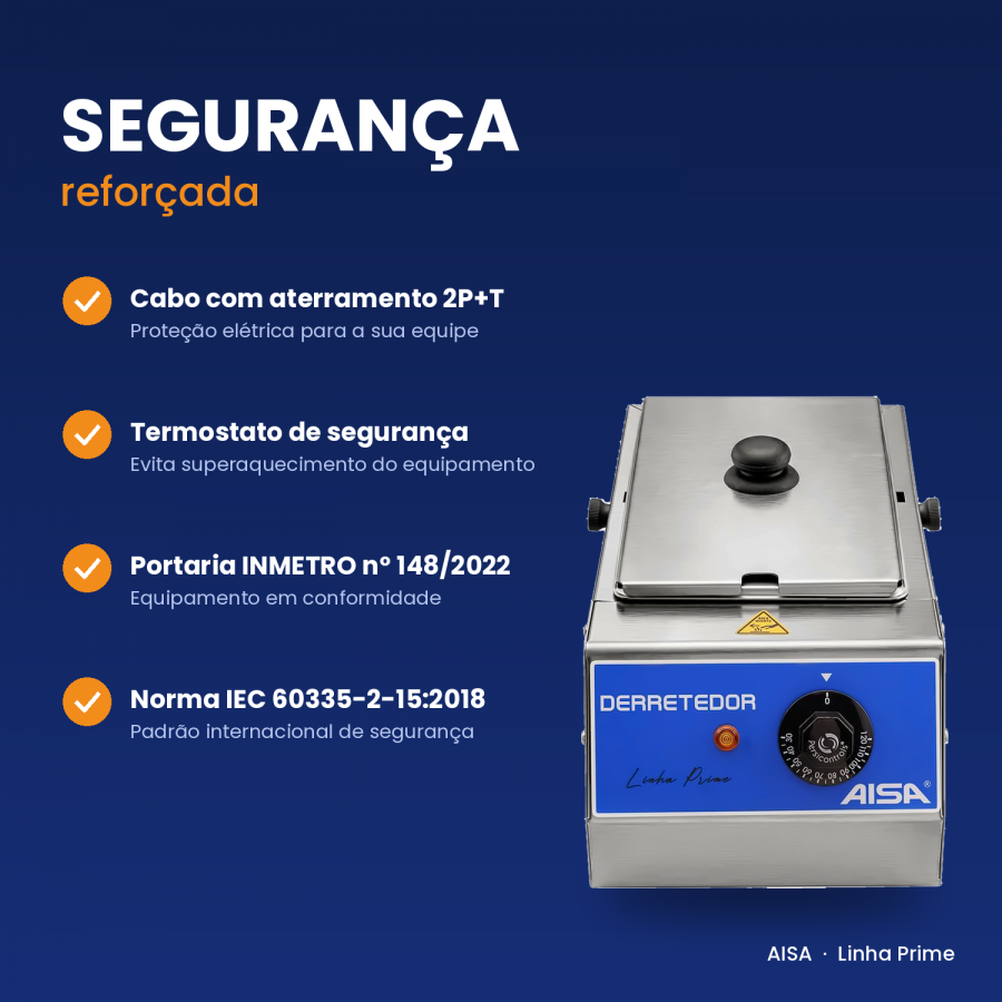 Derretedor Banho Maria 1 Cubas 2,5L